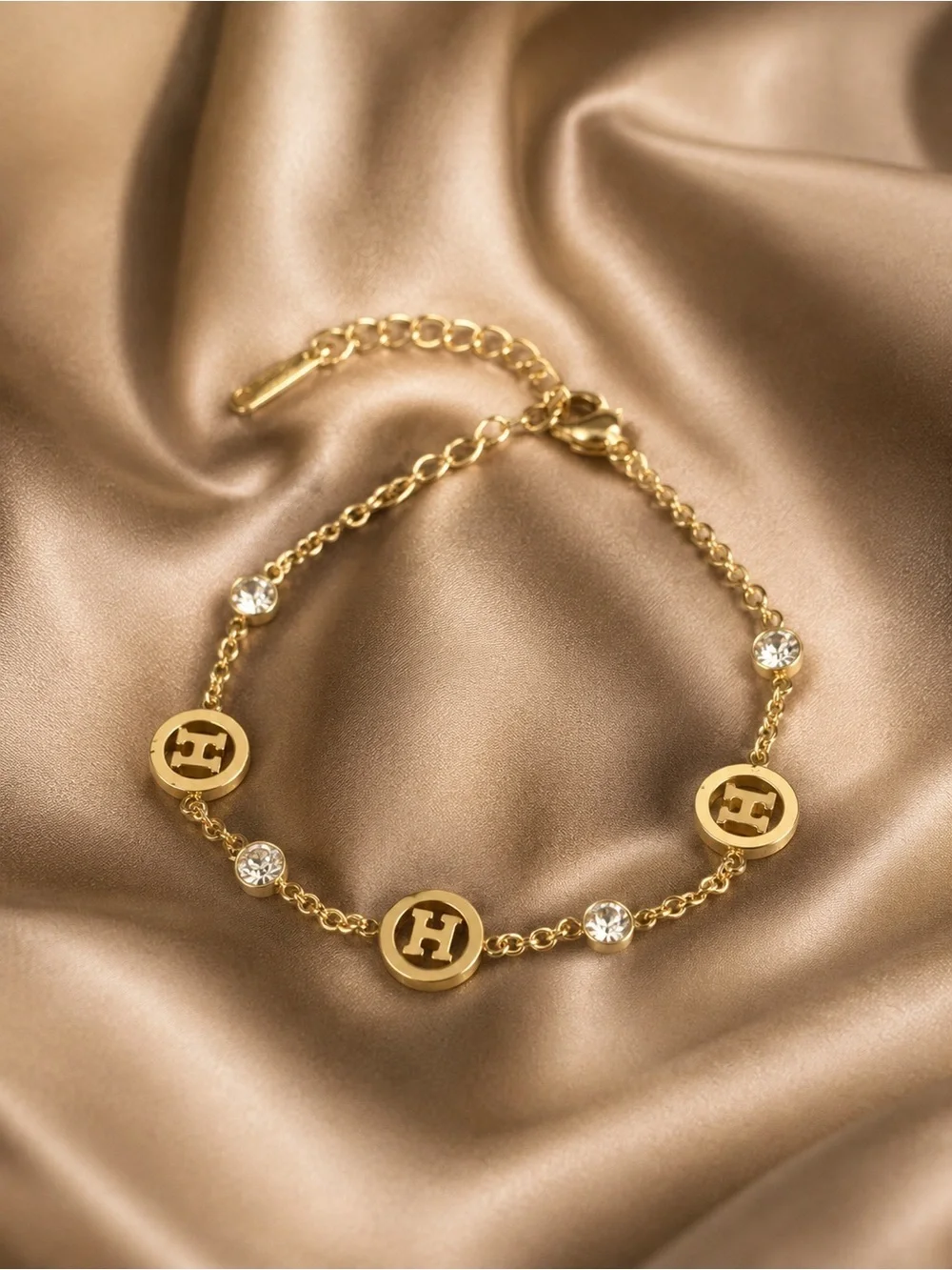 18K Gold Luxury H Chain Bracelet